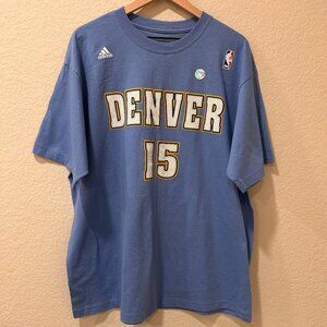 Adidas Denver Nuggets Carmelo Anthony #15 T-shirt Size XL New